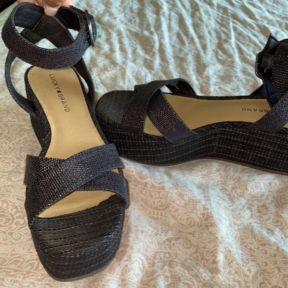 Black Platform Sandals - image 2